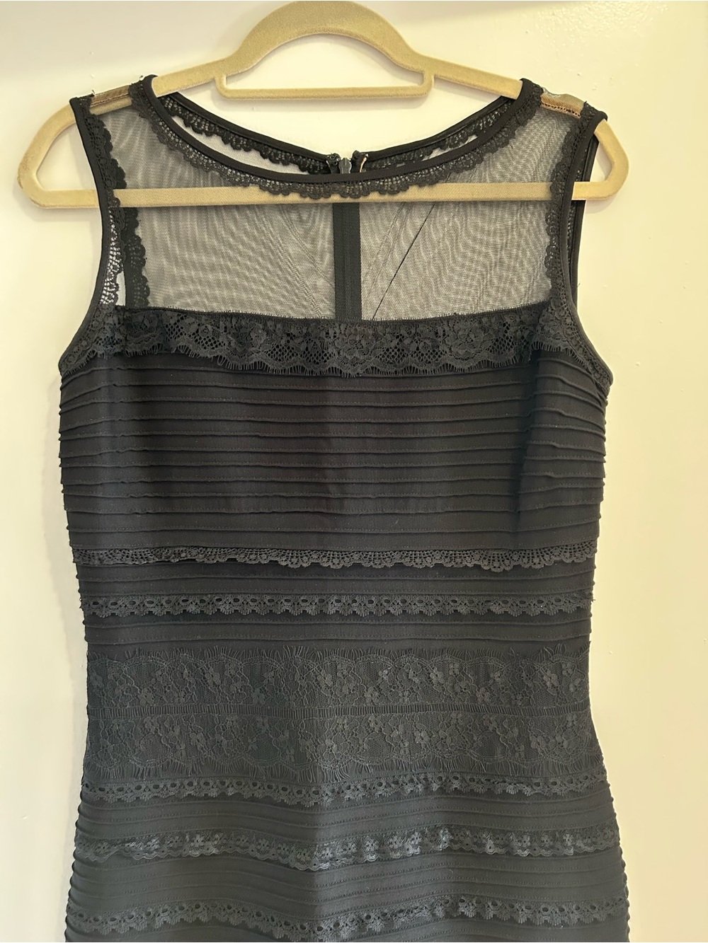 Tadashi Classic Black Lace Cocktail Dress